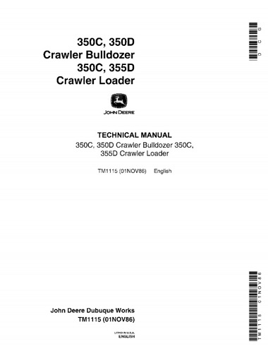 john deere 350c dozer service manual