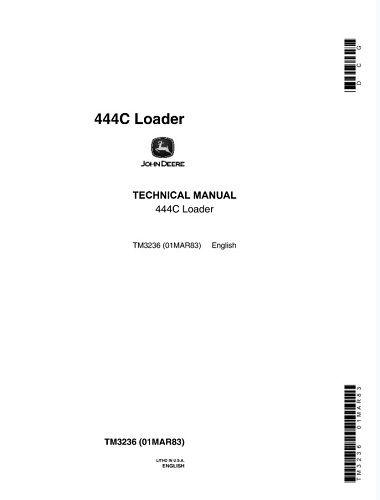 John Deere 444C Loader Technical Manual
