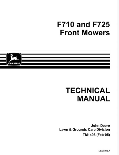 John Deere F710, F725 Front Mowers Technical Manual
