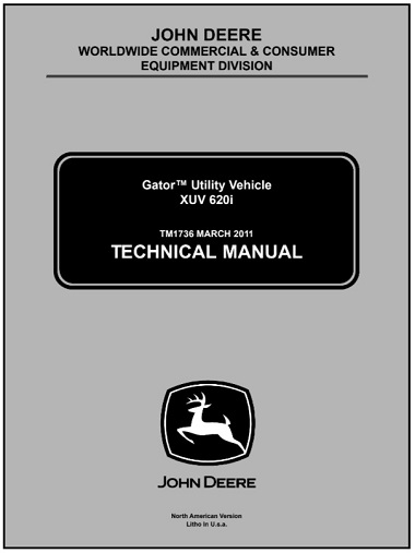 John Deere Gator XUV 620i Service Repair Manual TM1736 | 2002 Model Technical Guide