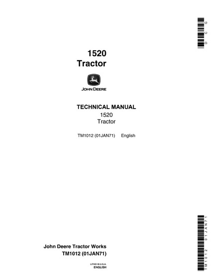 John Deere 1520 Tractor Technical Manual