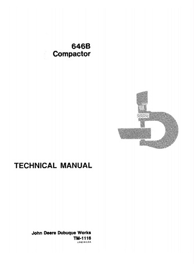 John Deere 646B Compactor Technical Manual