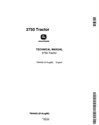 John Deere 2750 Tractor Technical Manual