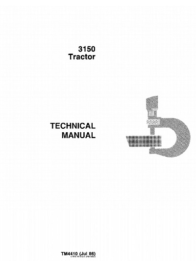 John Deere 3150 Tractor Technical Manual