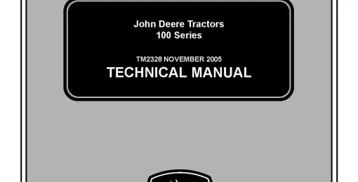 John Deere 102, 105, 115, 125, 135, 145, 155C and 190C Lawn Tractors Technical Manual