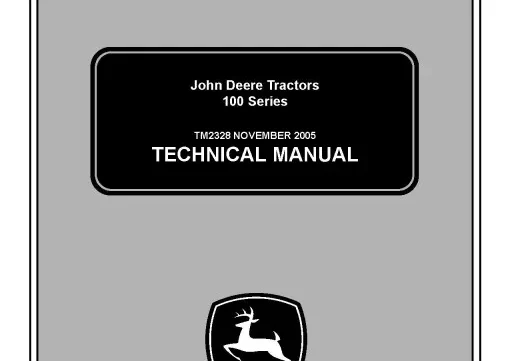 John Deere 102, 105, 115, 125, 135, 145, 155C and 190C Lawn Tractors Technical Manual